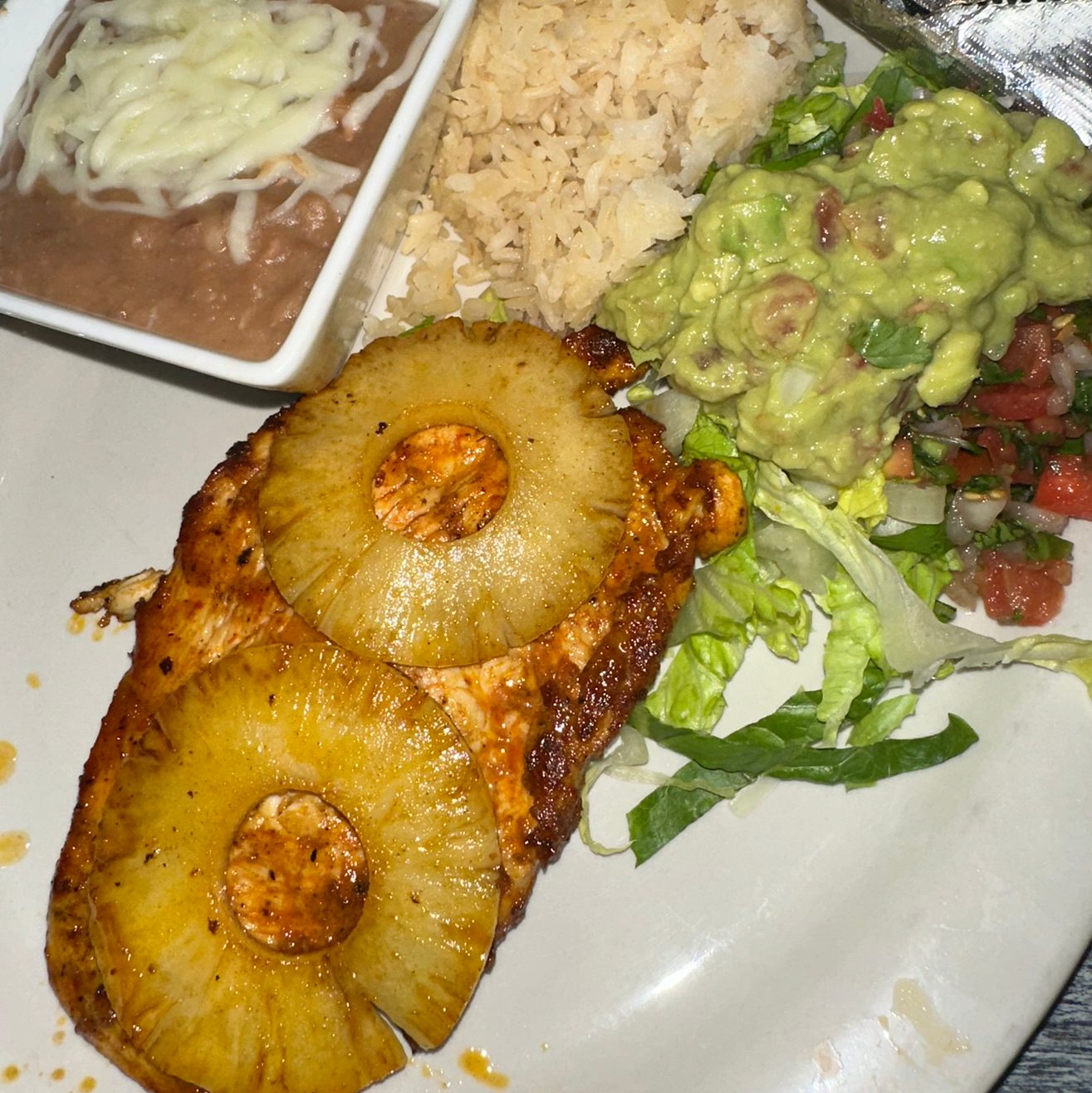 Al Pastor Chicken Plate.